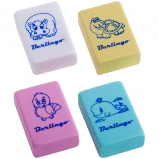 Ластик "Animals", термопластичная резина, 28x18x10 мм фото книги