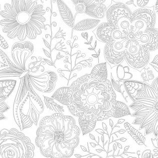 Цветочный рай. 70 рисунков для раскрашивания и снятия стресса фото книги 2