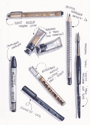 Скетчбук. Любимые уроки от Любови Дрюма. 17 мастер-классов фото книги 9