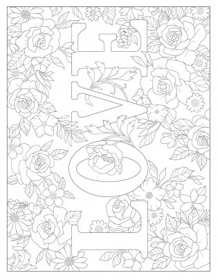Creative Haven Beautiful Floral Alphabet Designs coloring book фото книги 9