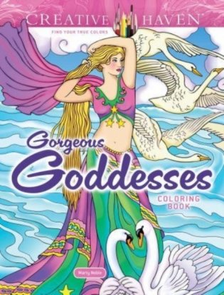 Creative Haven Gorgeous Goddesses Coloring Book фото книги