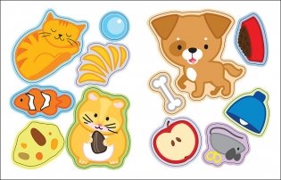 Книжка с многоразовыми наклейками. Домашние питомцы фото книги 2