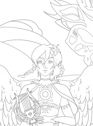 Путешествие по Тейвату с Итэром, Люмин и Паймон. Раскрась любимый волшебный мир! фото книги 2