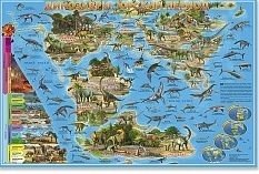 Динозавры. Юрский период. Настольная карта мира для детей (ламинированная) фото книги
