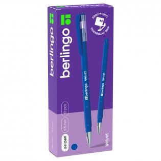 Ручка гелевая Berlingo "Velvet" синяя, 0,5мм, прорезиненный корпус фото книги 3