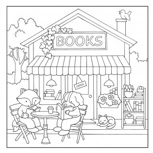 Friends Forever: A Cute & Cozy Coloring Book фото книги 8