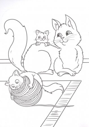Забавные котики. Маленькая раскраска фото книги 2