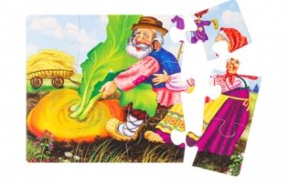 Пазл "Репка", изолон, формат А4, 12 элементов фото книги