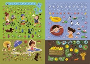 600 наклеек. Времена года фото книги 6