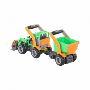 Трактор-погрузчик с полуприцепом "ГрипТрак", в коробке фото книги 8