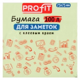 Бумага для заметок с клеевым краем, 100 листов, зеленая фото книги