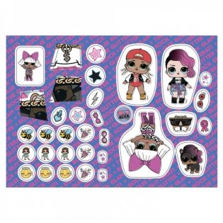 Раскраска с наклейками и большой куклой. Играй, раскрашивай, наклеивай "L.O.L. SURPRISE! Рокерша" фото книги 2