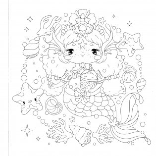 Manga Sparkle: Mermaid City. A Shimmery Manga & Anime Style Coloring Book фото книги 2
