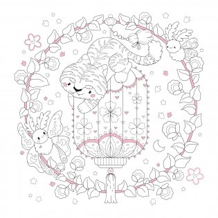 Manga Sparkle: Kawaii: A Cute & Shimmery Anime & Manga Style Coloring Book фото книги 3