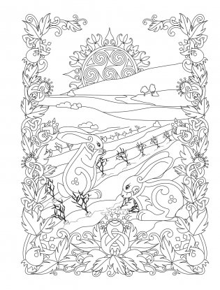 Creative Haven Celtic Gardens coloring book фото книги 8
