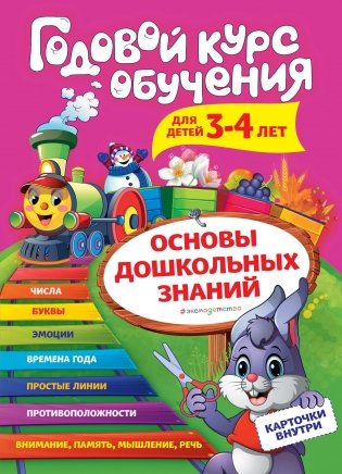 Годовой курс обучения для детей 3-4 лет (карточки "Цифры") фото книги