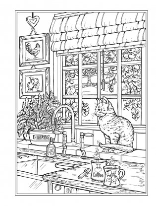 Creative Haven Country Kitchen Charm Coloring Book фото книги 6
