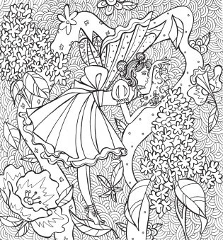 Раскраска-антистресс. Феи в волшебном саду фото книги 9