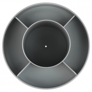 Настольная подставка СТАММ "Метеор", пластиковая, серая фото книги 2