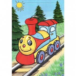 Пазл Паровозик, 6 элементов фото книги