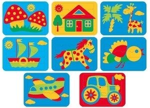 Пазл для самых маленьких "Самолётик" + раскраска фото книги