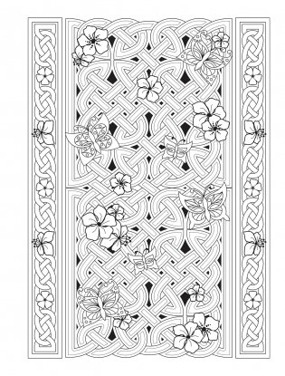 Creative Haven Celtic Gardens coloring book фото книги 9