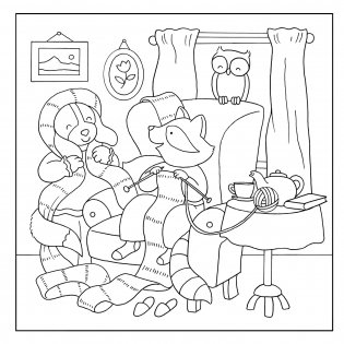 Friends Forever: A Cute & Cozy Coloring Book фото книги 11