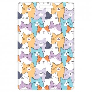 Обложка-карман для карт и пропусков OfficeSpace "Котики", 95х65 мм, ПВХ, ассорти. Арт. PC_55427 фото книги 6