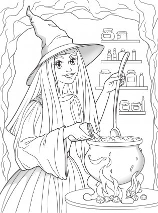 Очаровательные ведьмы. Раскраска фото книги 5