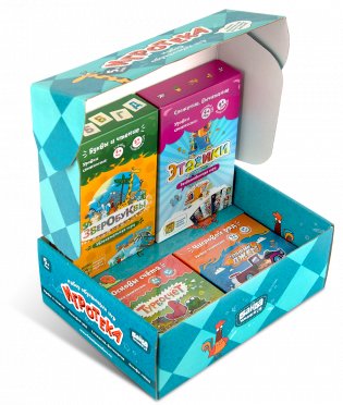Развивающая настольная игра "Игротека 5+" (настольные игры "Турбосчет", "Зверобуквы", "Этажики" и "Трафик-Джем") фото книги 2