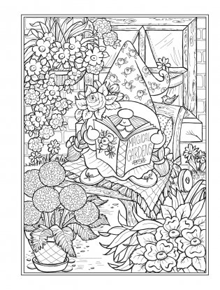 Creative Haven Garden Gnomes Coloring Book фото книги 9