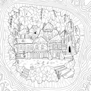 Mythographic Color and Discover: Crystal Kingdom: An Artist's Coloring Book of Prismatic Playgrounds фото книги 3