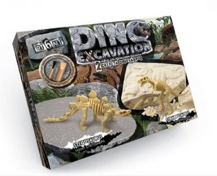 Набор для проведения раскопок "Dino Excavation. Динозавры" (Стегозавр и Тираннозавр) фото книги