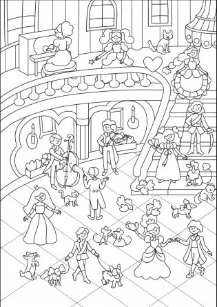 Раскраска-виммельбух. Для девочек фото книги 2