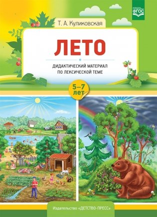 Лето. Дидактический материал по лексической теме. С 5 до 7 лет. ФГОС фото книги