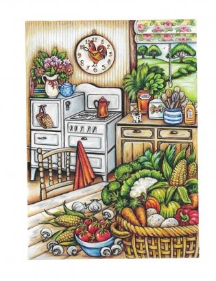 Creative Haven Country Kitchen Charm Coloring Book фото книги 12