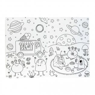 Раскраска с карандашами "На другой планете" фото книги 2