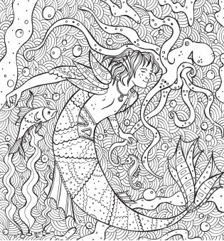 Раскраска-антистресс. Тайны подводных садов фото книги 2