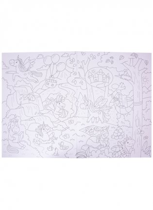 Раскраска-виммельбух. Волшебные зверята фото книги 2