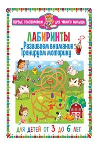 Лабиринты. Развиваем внимание, тренируем моторику. Для детей от 3 до 6 лет фото книги