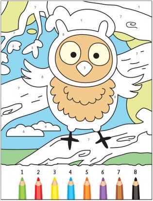 Раскрашиваем по цифрам. В лесу фото книги 6