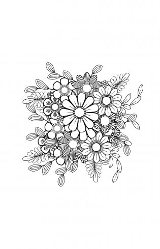 Цветочное настроение. Раскраски антистресс фото книги 7