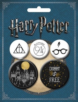 Комплект. Набор по Гарри Поттеру. Хогвартс черный (блокнот+ стикеры + значки) фото книги 6