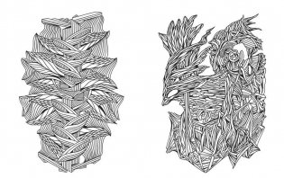 Пространство дудлов. Сюрреалистическая раскраска фото книги 5