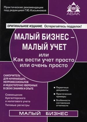 Малый бизнес - малый учет или Как вести учет просто или очень просто. Самоучитель для начинающих, непрофессионалов и недостаточно уверенных в своих знаниях и опыте фото книги