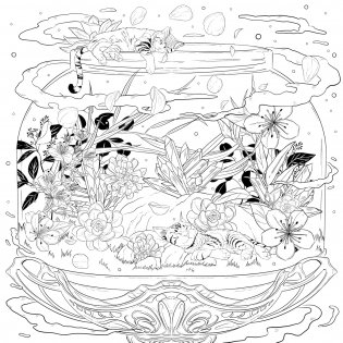Mythographic Color and Discover: Shangri-La: An Artist's Coloring Book of Fantasy Worlds фото книги 2