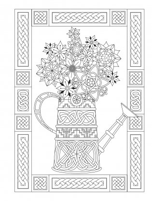 Creative Haven Celtic Gardens coloring book фото книги 7