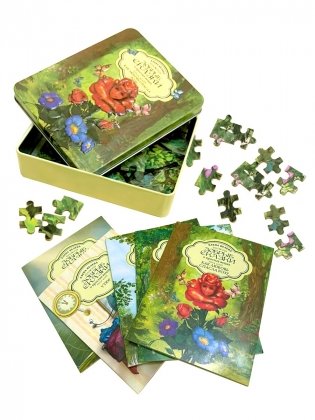 Набор в жестяной коробочке "Как любовь спасла Розу": 5 мини-книг. Пазл (60 деталей) фото книги 2
