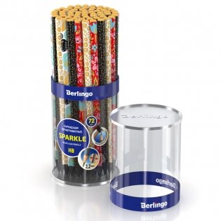 Карандаш ч/г Berlingo "Sparkle" HB, черное дерево, трехгран., заточен., ассорти фото книги 3