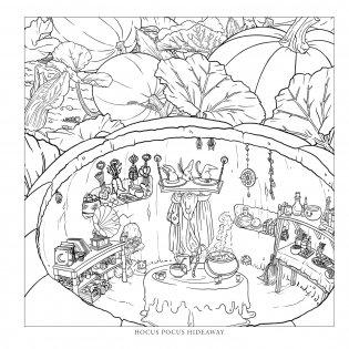 Tiny Worlds: Secret Wonders: An Artist's Coloring Book of Captivating Capsules and Miniature Universes фото книги 4